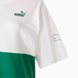 ウィメンズ PUMA POWER カラーブロック 半袖 Tシャツ, PUMA White-Vine