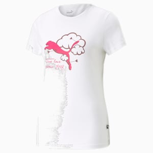 ウィメンズ グラフィック ハート 半袖 Tシャツ, PUMA White, extralarge-JPN