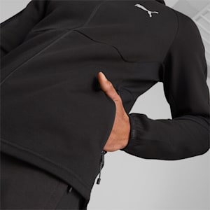 メンズ EVOSTRIPE フルジップ フーディー, PUMA Black