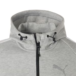 メンズ EVOSTRIPE フルジップ フーディー, Light Gray Heather