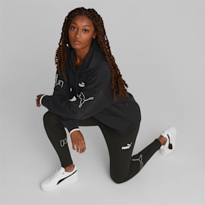ウィメンズ PUMA POWER カラーブロック フーディー, PUMA Black