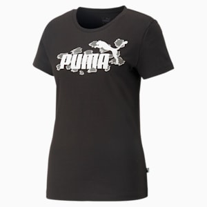 ウィメンズ ESS+ アニマル 半袖 Tシャツ, PUMA Black, extralarge-JPN