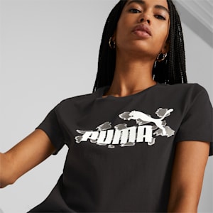 ウィメンズ ESS+ アニマル 半袖 Tシャツ, PUMA Black, extralarge-JPN