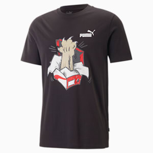 メンズ グラフィック スニーカー 半袖 Tシャツ, PUMA Black, extralarge-JPN