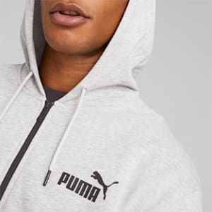 メンズ PUMA POWER カラーブロック フルジップ フーディー, Light Gray Heather