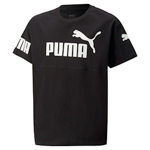 キッズ ボーイズ PUMA POWER 半袖 Tシャツ 120-160cm, PUMA Black