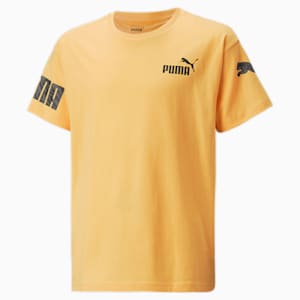 キッズ ボーイズ PUMA POWER サマー 半袖 Tシャツ 120-160cm, Mustard Seed