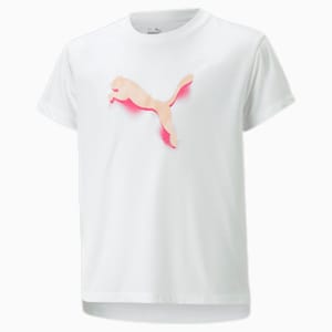 キッズ ガールズ モダンスポーツ 半袖 Tシャツ 120-160cm, PUMA White