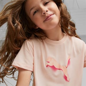 キッズ ガールズ モダンスポーツ 半袖 Tシャツ 120-160cm, Rose Dust