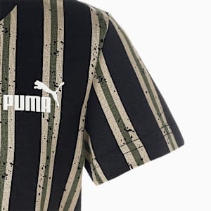 キッズ ボーイズ ESS+ ストリートアート AOP 半袖 Tシャツ ストライプ 120-160cm, PUMA Black