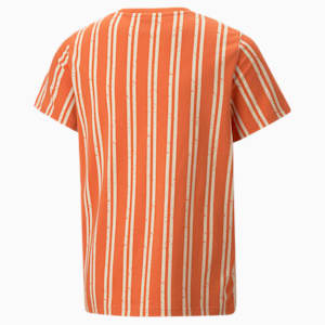 キッズ ボーイズ ESS+ ストリートアート AOP 半袖 Tシャツ ストライプ 120-160cm, Granola
