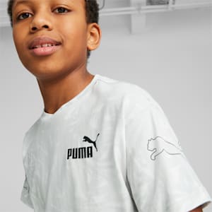 キッズ ボーイズ PUMA POWER サマー AOP 半袖 Tシャツ 120-160cm, PUMA White