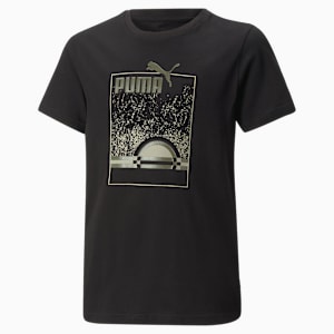 キッズ ボーイズ ESS+ ストリートアート サマー 半袖 Tシャツ 120-160cm, PUMA Black