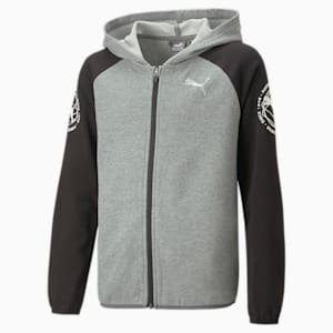 キッズ ボーイズ ACTIVE SPORTS フルジップ フーディー 120-160cm, Medium Gray Heather, extralarge-JPN