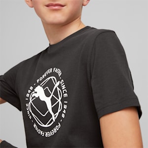 キッズ ボーイズ ACTIVE SPORTS グラフィック 半袖 Tシャツ 120-160cm, PUMA Black
