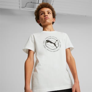 キッズ ボーイズ ACTIVE SPORTS グラフィック 半袖 Tシャツ 120-160cm, PUMA White