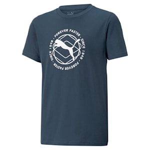 キッズ ボーイズ ACTIVE SPORTS グラフィック 半袖 Tシャツ 120-160cm, Dark Night