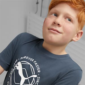 キッズ ボーイズ ACTIVE SPORTS グラフィック 半袖 Tシャツ 120-160cm, Dark Night