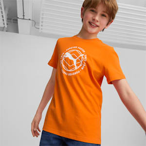 キッズ ボーイズ ACTIVE SPORTS グラフィック 半袖 Tシャツ 120-160cm, Cayenne Pepper