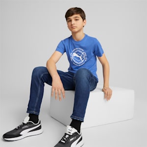 キッズ ボーイズ ACTIVE SPORTS グラフィック 半袖 Tシャツ 120-160cm, Royal Sapphire