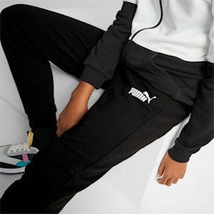 キッズ ボーイズ PUMA POWER スウェット ジャージ 上下セット 120-160cm, PUMA Black
