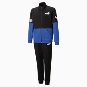 キッズ ボーイズ PUMA POWER スウェット ジャージ 上下セット 120-160cm, PUMA Black-royal blue