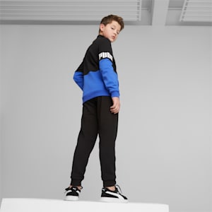 キッズ ボーイズ PUMA POWER スウェット ジャージ 上下セット 120-160cm, PUMA Black-royal blue