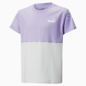 キッズ ガールズ PUMA POWER カラーブロック 半袖 Tシャツ 120-160cm, Vivid Violet