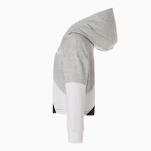 キッズ ガールズ PUMA POWER カラーブロック キャット フーディー 120-160cm, Light Gray Heather