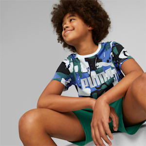 キッズ ボーイズ ESS+ ストリートアート AOP 半袖 Tシャツ 120-160cm, PUMA White, extralarge-JPN