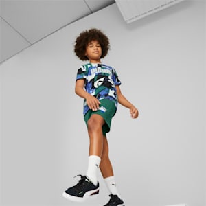 キッズ ボーイズ ESS+ ストリートアート AOP 半袖 Tシャツ 120-160cm, PUMA White, extralarge-JPN