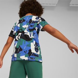 キッズ ボーイズ ESS+ ストリートアート AOP 半袖 Tシャツ 120-160cm, PUMA White, extralarge-JPN