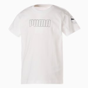 キッズ ボーイズ ACTIVE SPORTS グラフィック 半袖 Tシャツ 120-160cm, PUMA White
