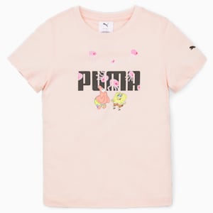 キッズ PUMA x スポンジ・ボブ ロゴ 半袖 Tシャツ 120-150cm, Rose Dust