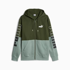 PUMA POWER Full-Zip Men's Hoodie, Myrtle, extralarge-IND
