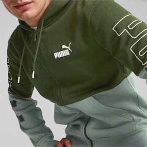 PUMA POWER Full-Zip Men's Hoodie, Myrtle, extralarge-IND