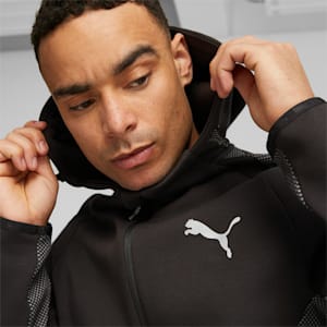 EVOSTRIPE Full-Zip Men's Hoodie, PUMA Black, extralarge-IND