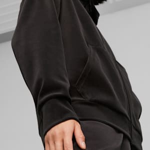 Essentials Elevated Women's Full Zip Hoodie, PUMA Black, extralarge-GBR