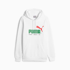No.1 Logo PUMA 75th Year Anniversary Celebration Men's Hoodie, PUMA White, extralarge