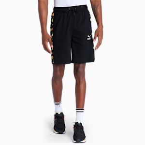 Abstract Print Men's Shorts, PUMA Black, extralarge-IND
