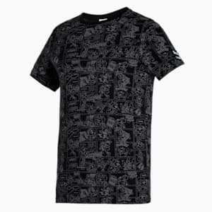 Super PUMA All Over Print Men's T-Shirt, PUMA Black