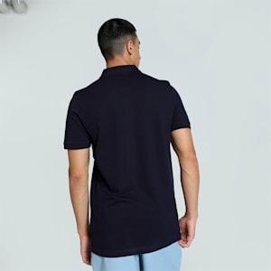 Stylized Colorblock Men's Slim Fit Polo, New Navy-Day Dream, extralarge-IND