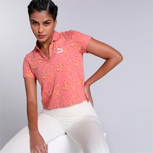 AOP Women's Regular Fit Polo T-shirt, Vivid Violet, extralarge-IND