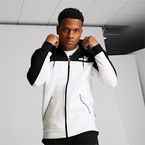 ESS Block Tape Men's Hoodie, Cheap Atelier-lumieres Jordan Outlet Black-Puma White, extralarge