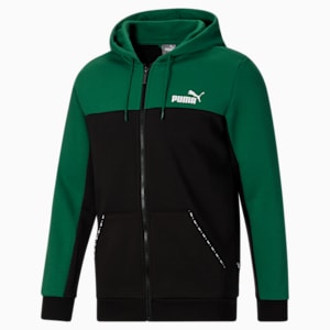 ESS Block Tape Men's Hoodie, Vine-Puma Black