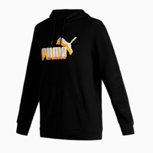 Graphic Men's Hoodie, Puma Black, extralarge-IND