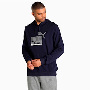 Cat Graphic Men's Hoodie, Peacoat, extralarge-IND