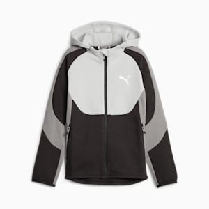 Evostripe Big Kids' Full-Zip Hoodie, Concrete Gray