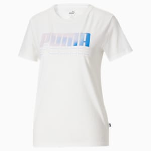 T-shirt à logo empilé Ombre, femme, Blanc PUMA