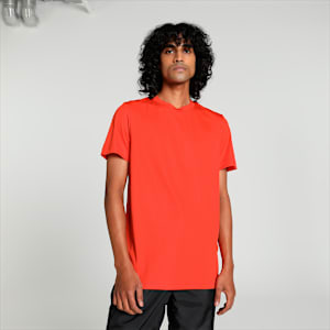 Men's Crew-Neck Slim Fit T-shirt, Puma Red, extralarge-IND